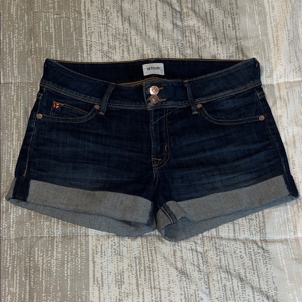 Hudson Crowley Mid Rise Denim Shorts